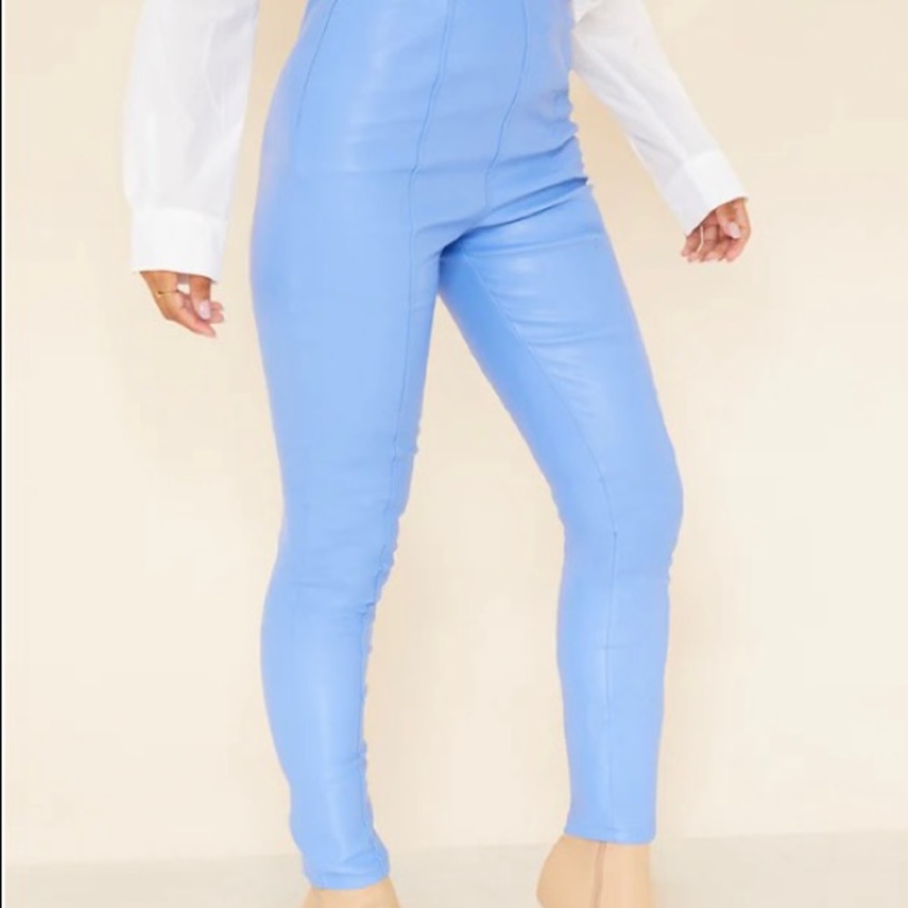 Faux leather pants